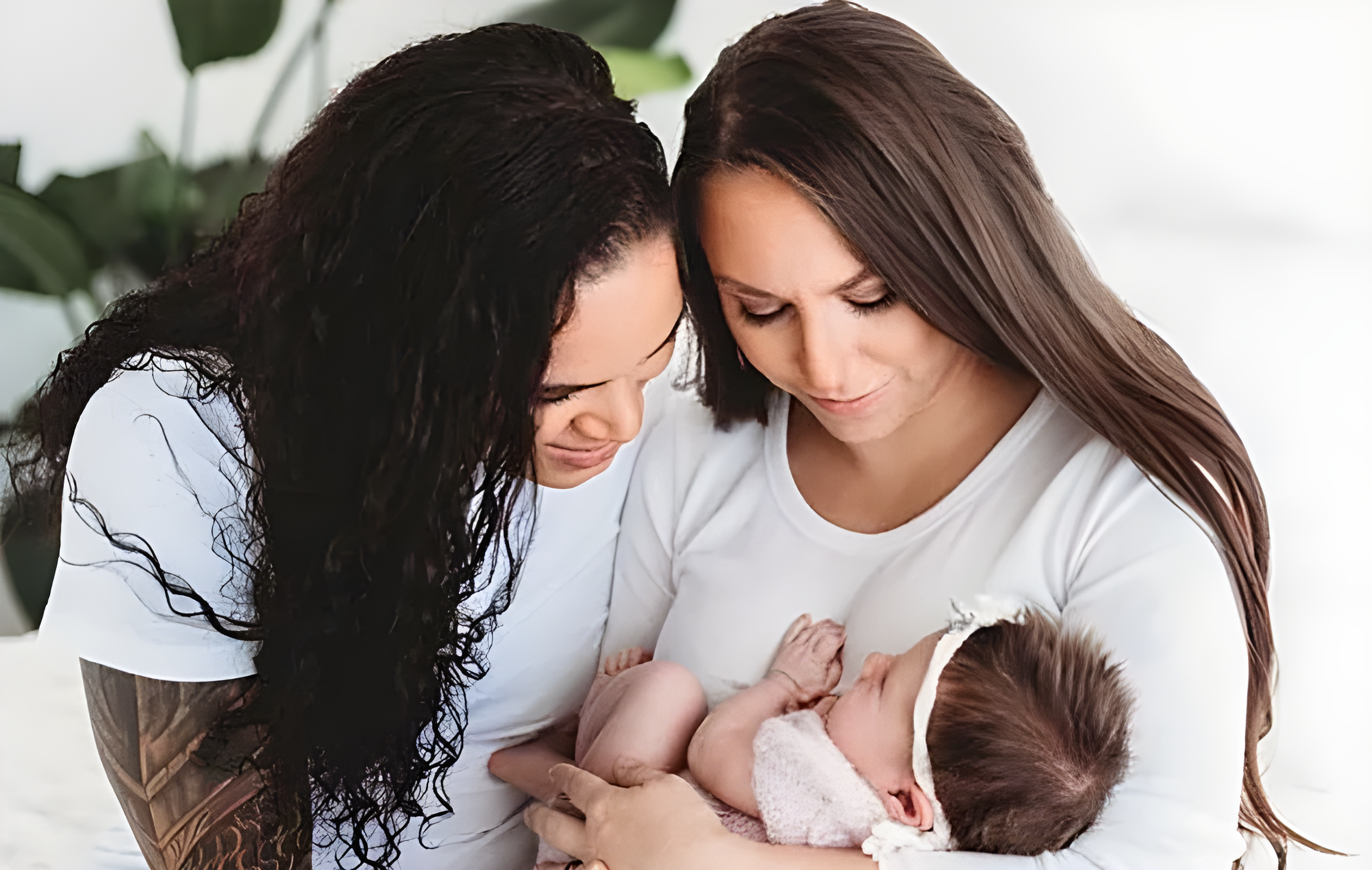 same-sex female couple with child